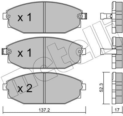 Brake Pad Set, disc brake 22-0363-0