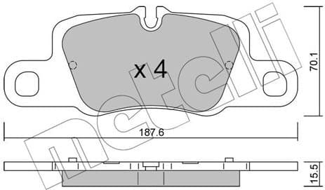 Brake Pad Set, disc brake 22-1257-0