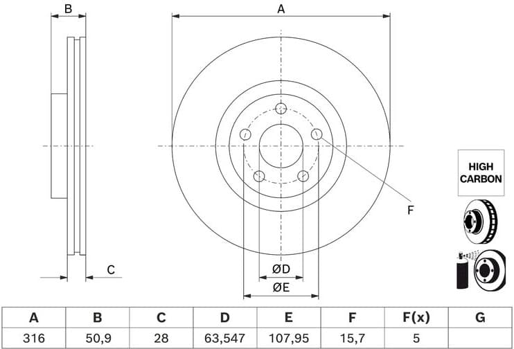 Brake Disc 0 986 479 J32