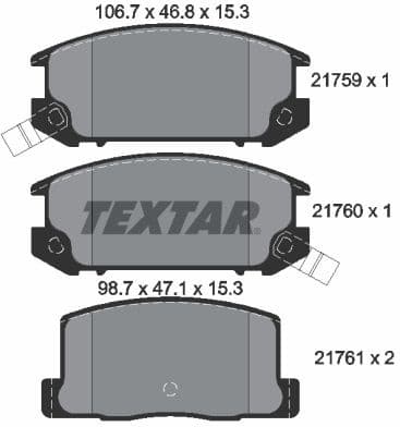 Brake Pad Set, disc brake 2175901