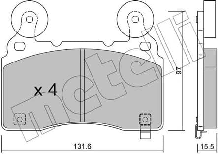 Brake Pad Set, disc brake 22-1179-1