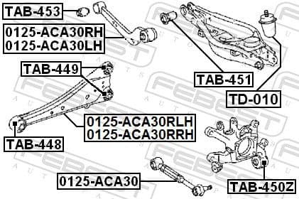 Control/Trailing Arm, wheel suspension 0125-ACA30RLH - image 2