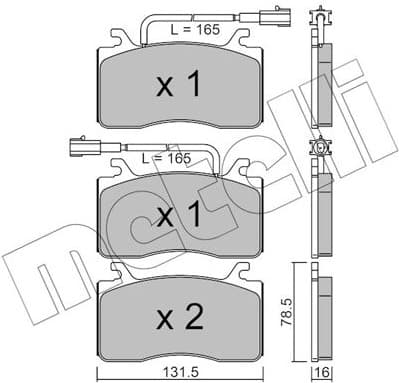 Brake Pad Set, disc brake 22-1100-0