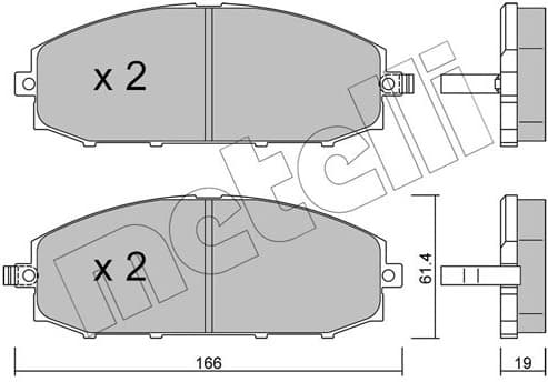 Brake Pad Set, disc brake 22-0407-0