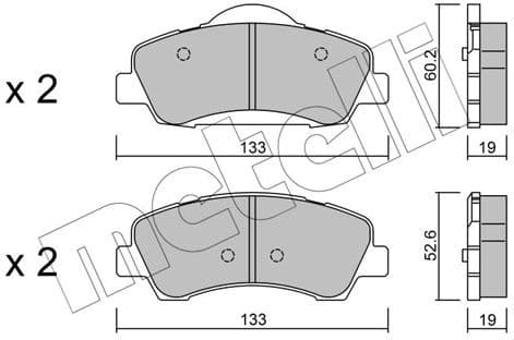 Brake Pad Set, disc brake 22-0982-0