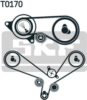Timing belt kit with water pump SKF VKMC 01952 - image 4