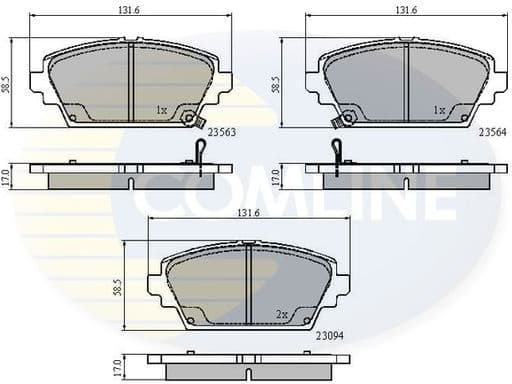 Brake pads front CBP3802