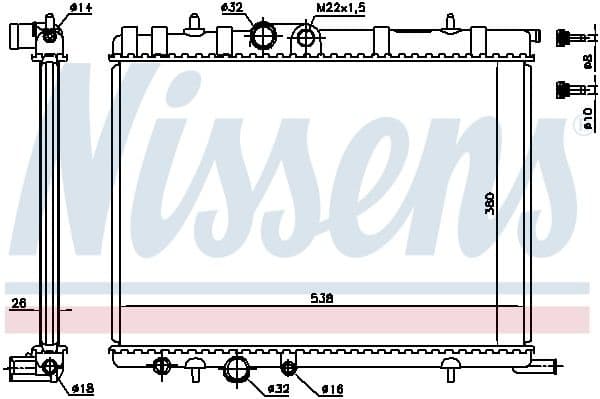 Radiator, engine cooling ** FIRST FIT ** 63502A