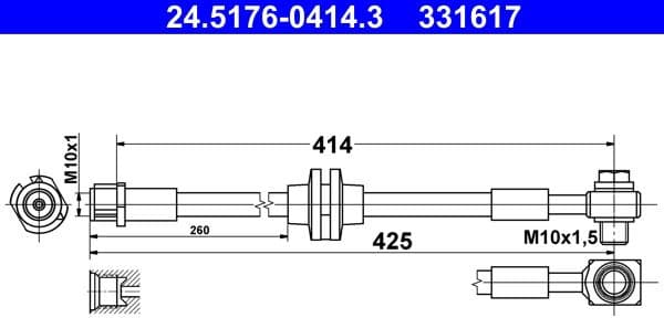 Brake Hose 24.5176-0414.3