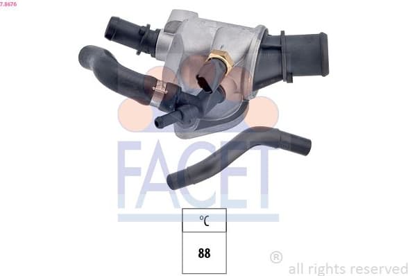 Thermostat, coolant Made in Italy - OE Equivalent 7.8676