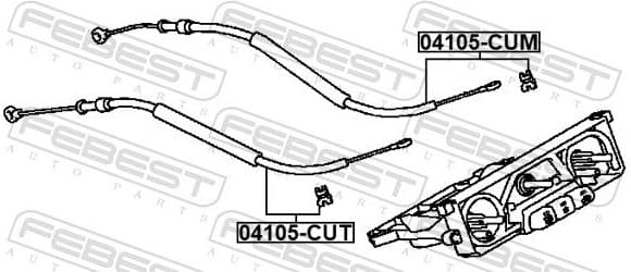 Cable, heater flap 04105-CUT - image 2