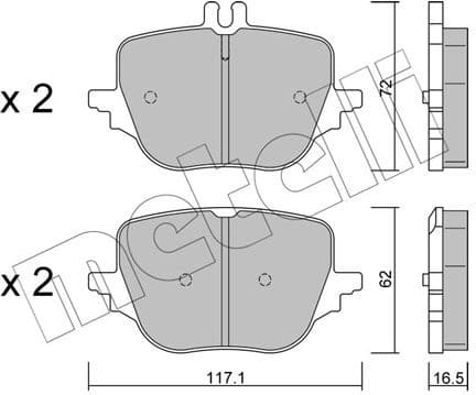 Brake Pad Set, disc brake 22-1313-0