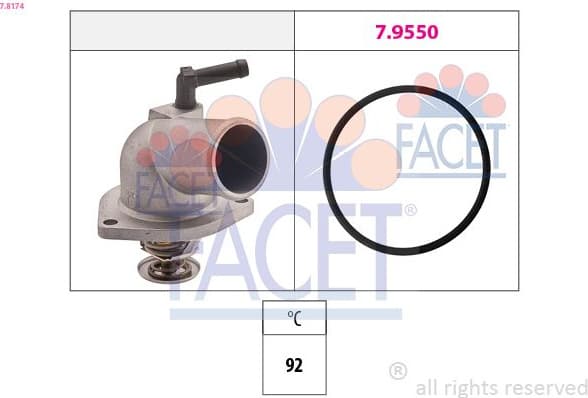 Thermostat, coolant Made in Italy - OE Equivalent 7.8174