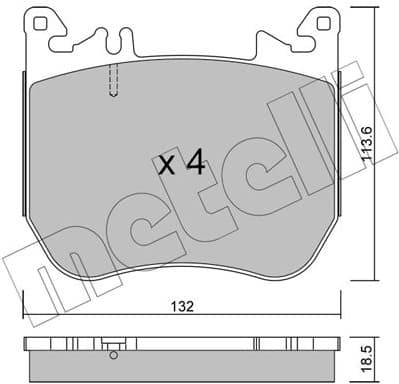 Brake Pad Set, disc brake 22-1312-0