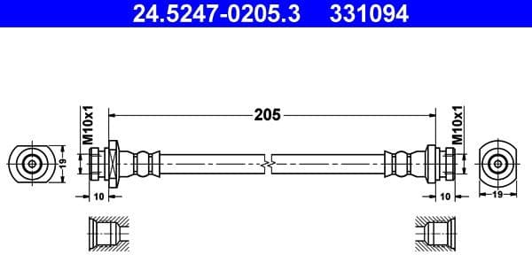 Brake Hose 24.5247-0205.3