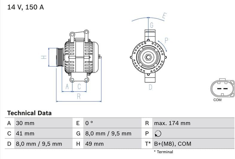 Alternator 0986046270 - image 2