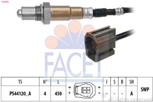 Oxygen Sensor Made in Italy - OE Equivalent 10.8599