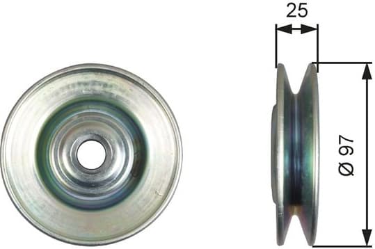 Deflection Pulley/Guide Pulley, V-belt DriveAlign™ T36615