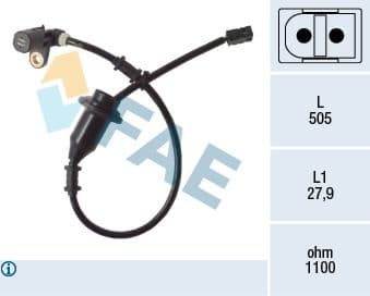 Sensor, wheel speed 78497