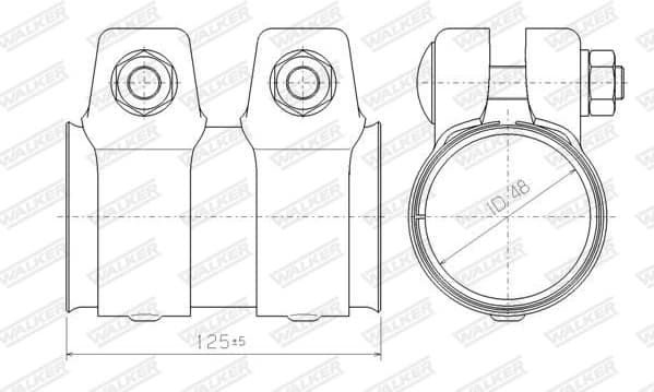 Pipe Connector, exhaust system 80714 - image 3