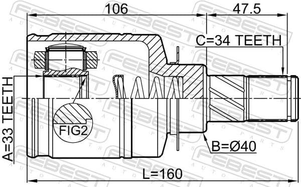 Joint Kit, drive shaft 2411-CAPTLH - image 2
