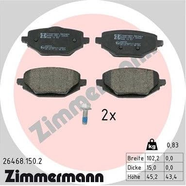 Brake Pad Set, disc brake 26468.150.2