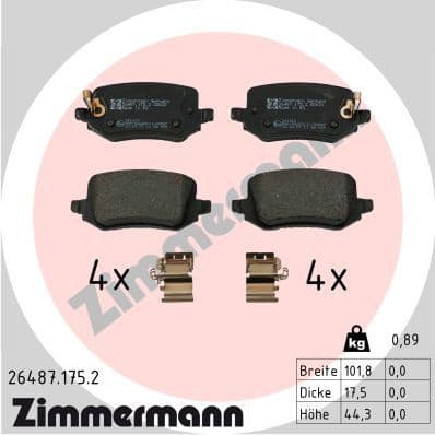 Brake Pad Set, disc brake 26487.175.2
