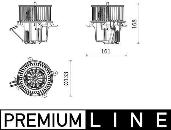 Interior Blower BEHR *** PREMIUM LINE *** AB 282 000P