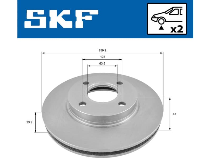 Brake Disc VKBD80365V2 - image 2