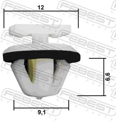 Clip, trim/protection strip 88570-130 - image 2