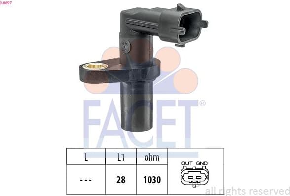 Sensor, crankshaft pulse Made in Italy - OE Equivalent 9.0697