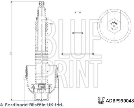 Cap, oil filter housing Blue Print Solution ADBP990048