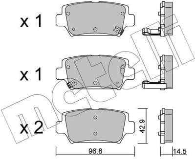 Brake Pad Set, disc brake 22-1240-0