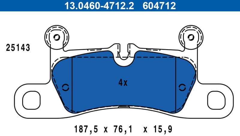 Brake Pad Set, disc brake 13.0460-4712.2