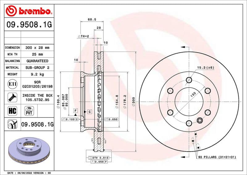 Brake Kit, disc brake BEYOND LINE - Greenance KT 10 026