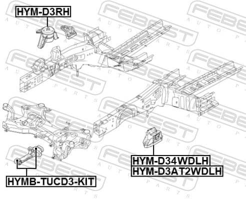 Mounting, engine HYMB-D3R-KIT - image 2