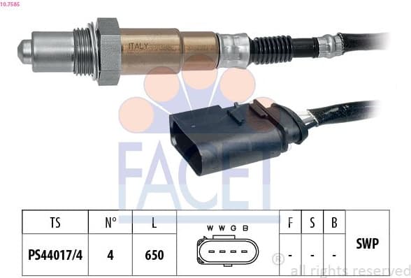 Oxygen Sensor Made in Italy - OE Equivalent 10.7585