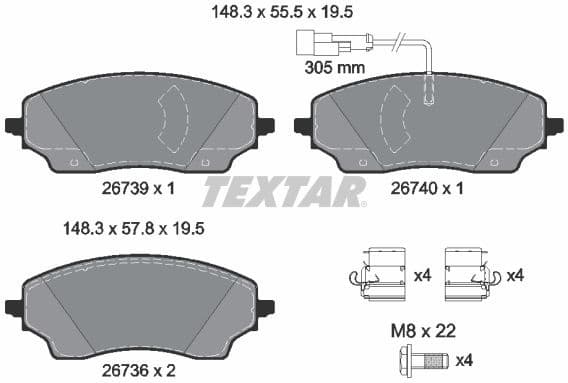 Brake Pad Set, disc brake Q+ 2673901