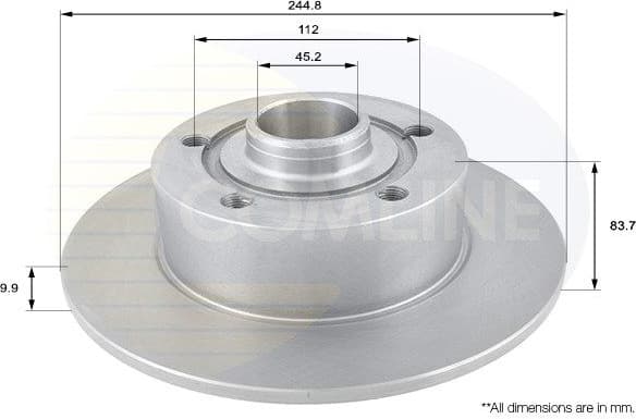 Brake disc, 1pcs REAR ADC1419 - image 3