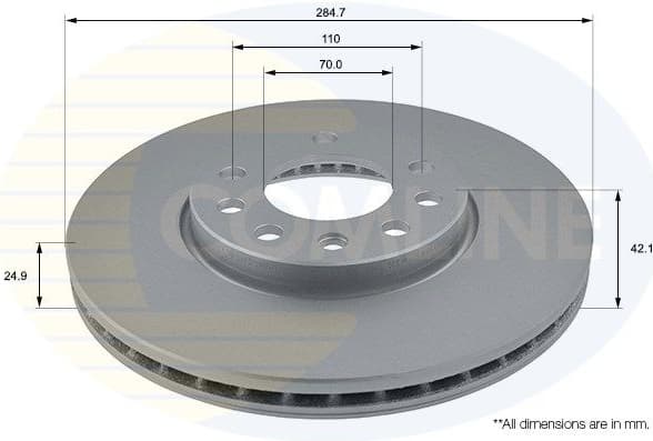 Brake disc, 1pcs FRONT ADC1108V - image 2
