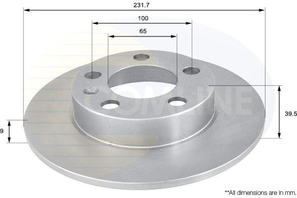 Brake disc, 1pcs REAR ADC1414 - image 2