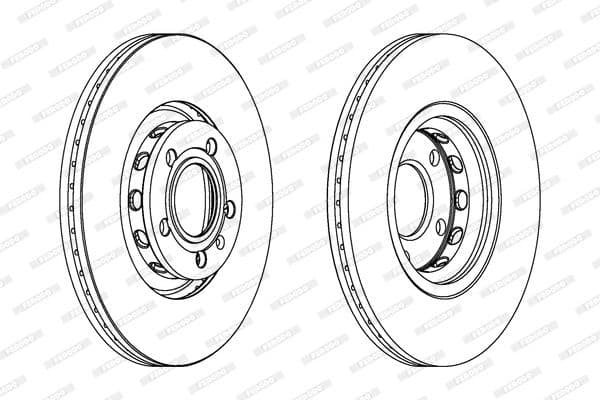Brake discs kit front (2pcs), Top Quality DDF1706 - image 3