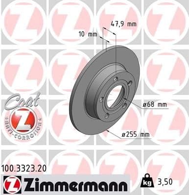 Brake Disc COAT Z 100.3323.20