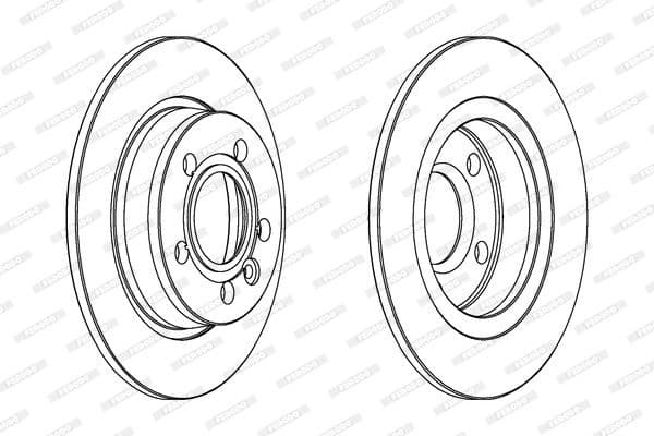 Brake discs kit rear, (2pcs), Top Quality DDF847C - image 3
