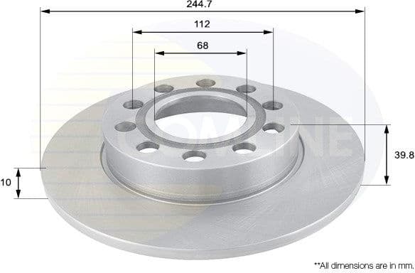 Brake disc, 1pcs REAR ADC1446 - image 3