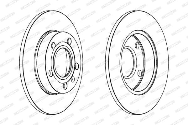 Brake discs kit rear, (2pcs), Top Quality DDF1709C - image 4