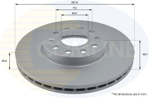 Brake disc, 1pcs FRONT ADC1455V - image 2
