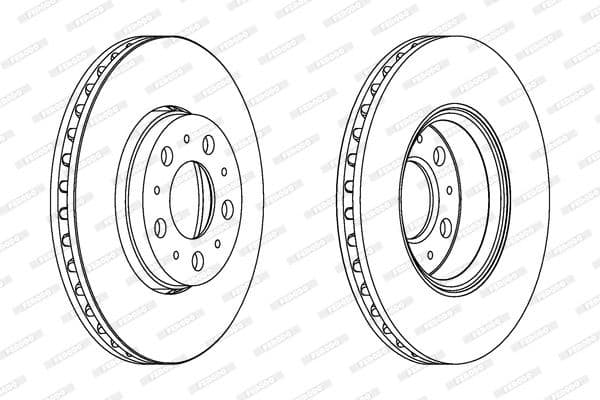 Brake discs kit front (2pcs), Top Quality DDF1163C - image 2