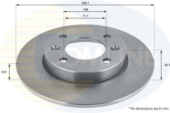 Brake disc, 1pcs REAR ADC1531 - image 2