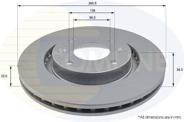 Brake disc, 1pcs FRONT ADC1518V - image 2